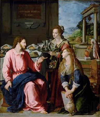 Alessandro Allori Christ with Mary and Martha Spain oil painting art